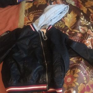 Black Madden girl jacket with hood
